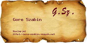 Gore Szabin névjegykártya